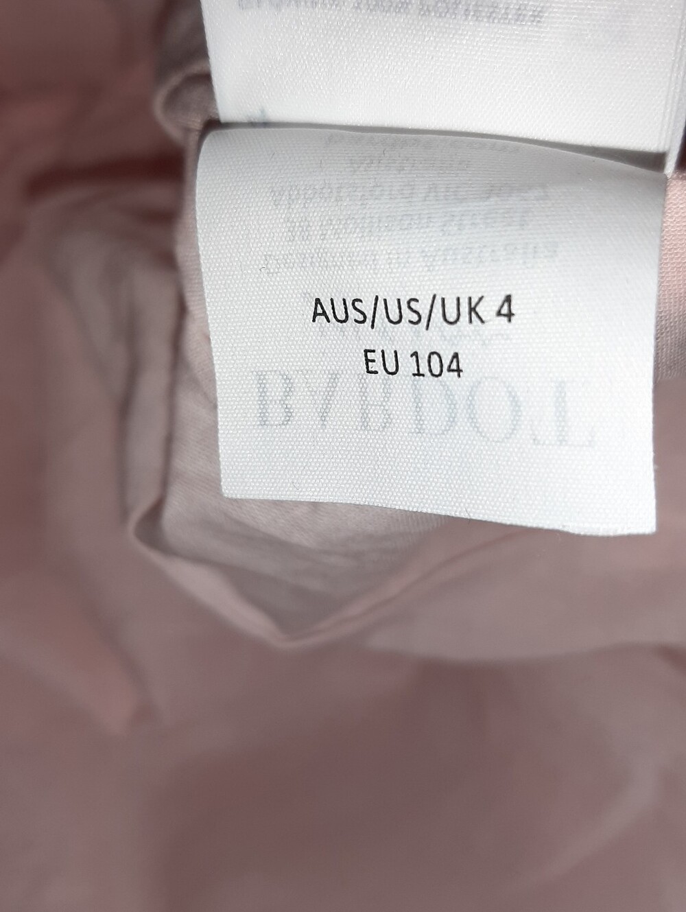 Bardot Junior Bliss Pink Iridescent Organza Puff Sleeve Party Dress Size 4 EUC - Picture 6 of 7